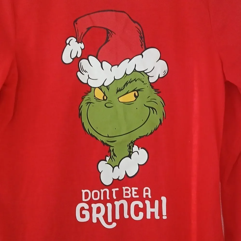 Dr. Seuss Grinch Pajama Set - Long Sleeve Fleece New No Tags Size Small - Picture 8 of 12